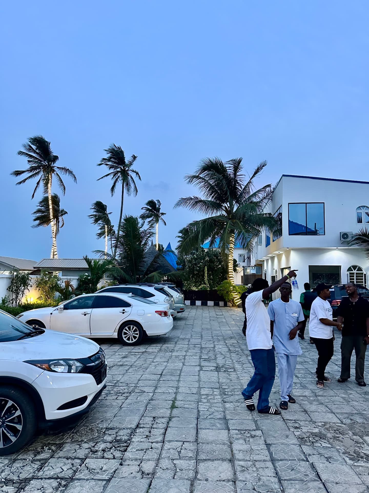 The Jet Beach Club building at blue hour